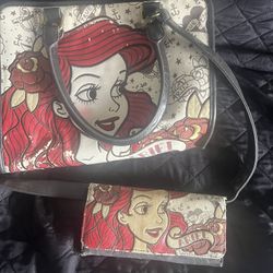 Loungefly Ariel Purse And Wallet