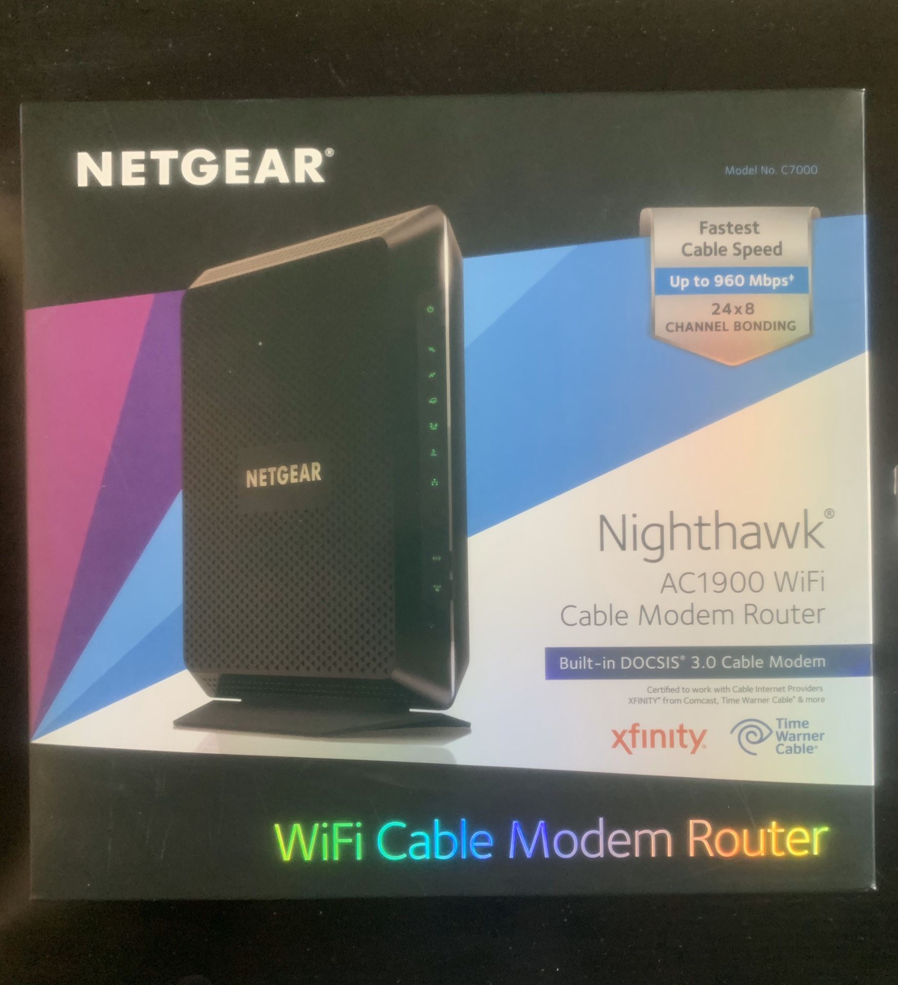 NetGear NightHawk AC1900 WiFi Cable Modem/Router Combo:COX Cable ready!