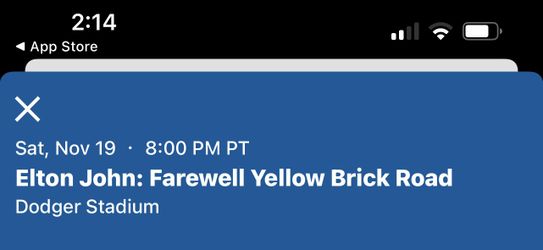 Elton John Tickets- Nov19 Dodger Stadium