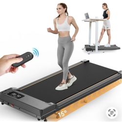 Walking Pad Treadmill with Incline, 4 in 1 Under Desk Treadmills for Home Office, 2.5HP Low Noise 265LB Capacity Portable Treadmill with Remote Contro