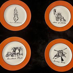 Sex And The City / HBO Unique Decorative 8" Plate Set - New Condition - Featuring Top Tourist Attractions  