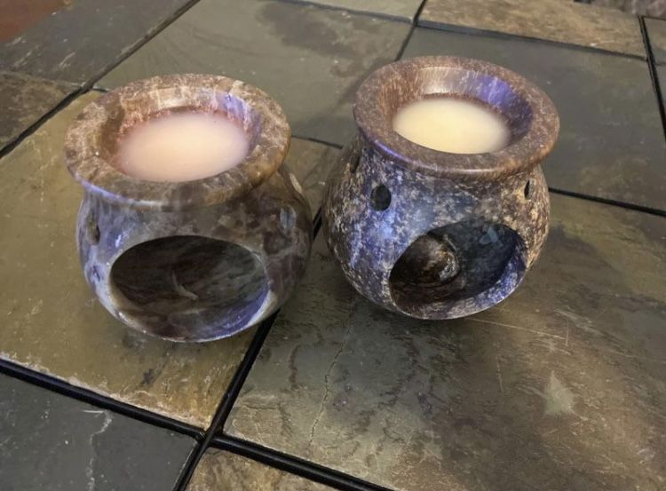 TWO YANKEE CANDLE / HOLDERS - VANILLA SCENT - BOTH FOR $10