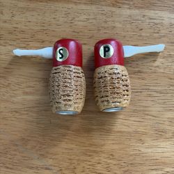 Vintage NEW Corn Cobb Pipe Salt and Pepper Shakers red white