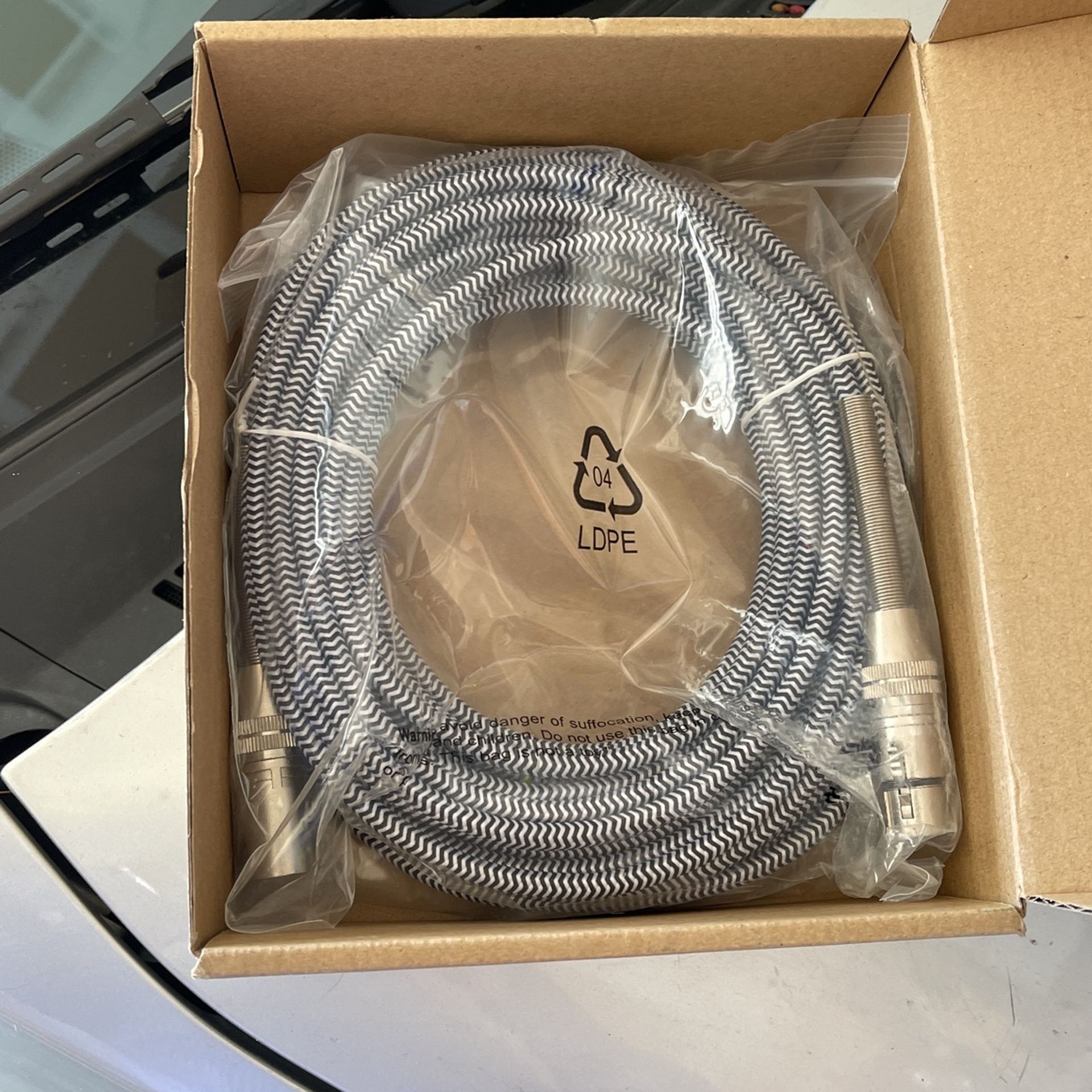 Basics 3 Pin Microphone Cable - 15.2 m/50f Silver