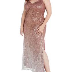 Sequined Maxi Evening Dress