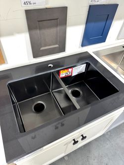🖤 BLACK DOUBLE BOWL STAINLESS SINK – NOW ONLY $159! 🖤