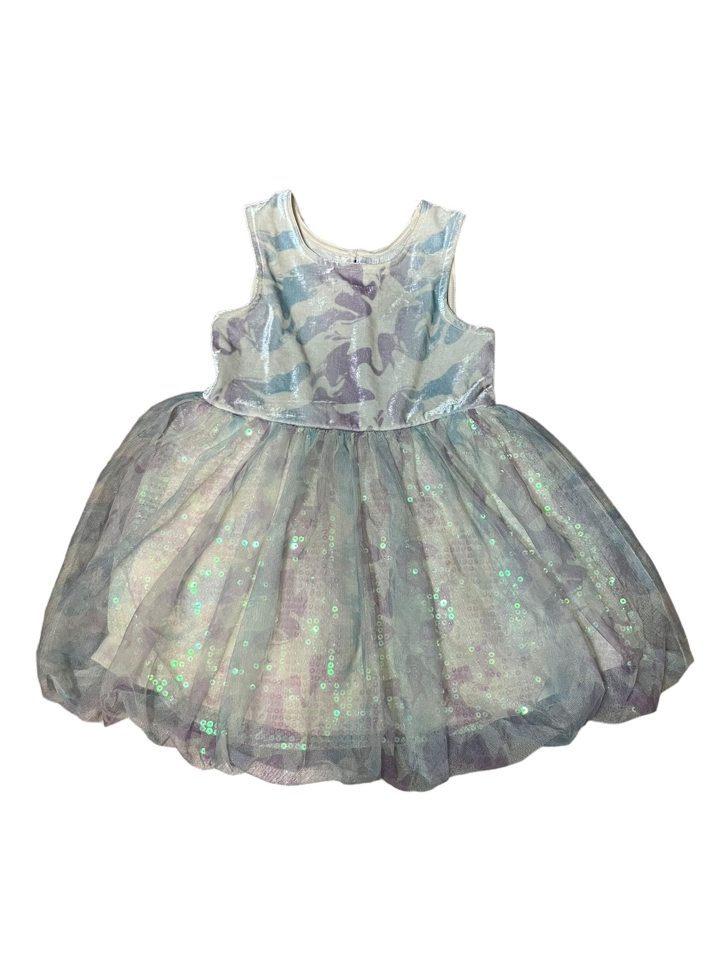 Disney’s Elsa Frozen II Sleeveless Tutu Dress Ice Blue Lavender Girls Size 3T