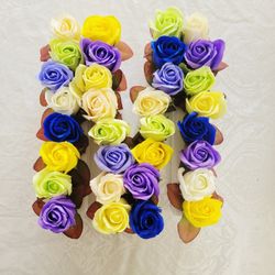 Letters Bouquets Of Multi-Color Roses 