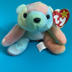 Vintage Ty Beanie Babies Sammy The Bear from 1999 with Error Tush Tag