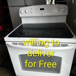 GE Glass-Top Electric Stove Available for Delivery