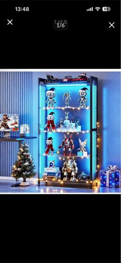 4-Tier Carbon Fiber Display with Glass Shelves – Carbon Fiber – New