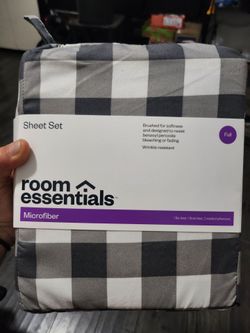 Black and white checkered Full size sheet set