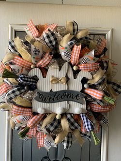 Easter welcome wreath