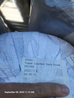 Dark  Vegan  Leather Brown 60 Yards Sale