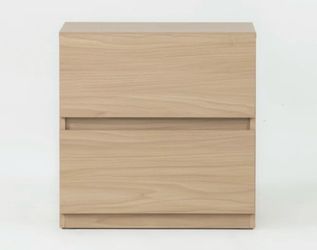 New Set of 2: 2-Drawer Wood Nightstand