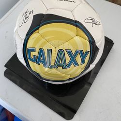Autographed Galaxy Soccer Ball 1999 MLS Western Champions