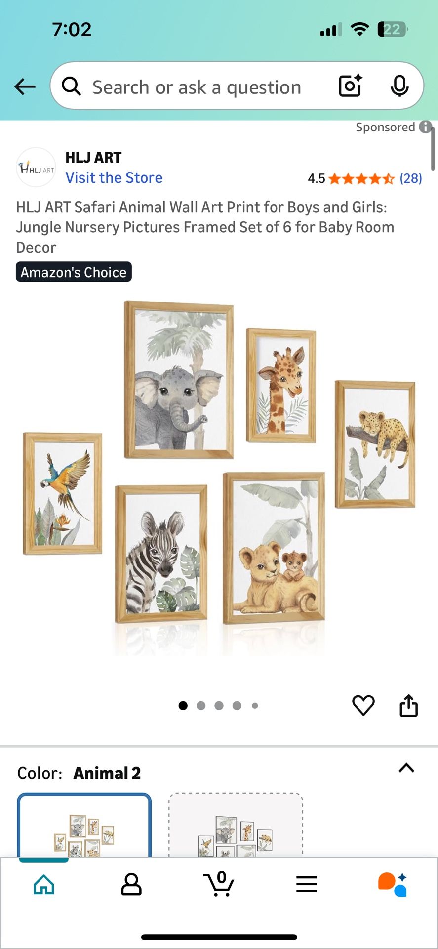 Brand New Jungle Nursery Wall Decor.