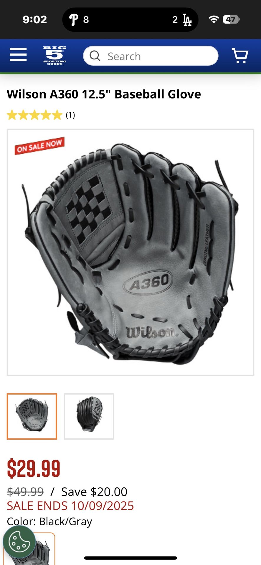 Wilson 360 Baseball Glove