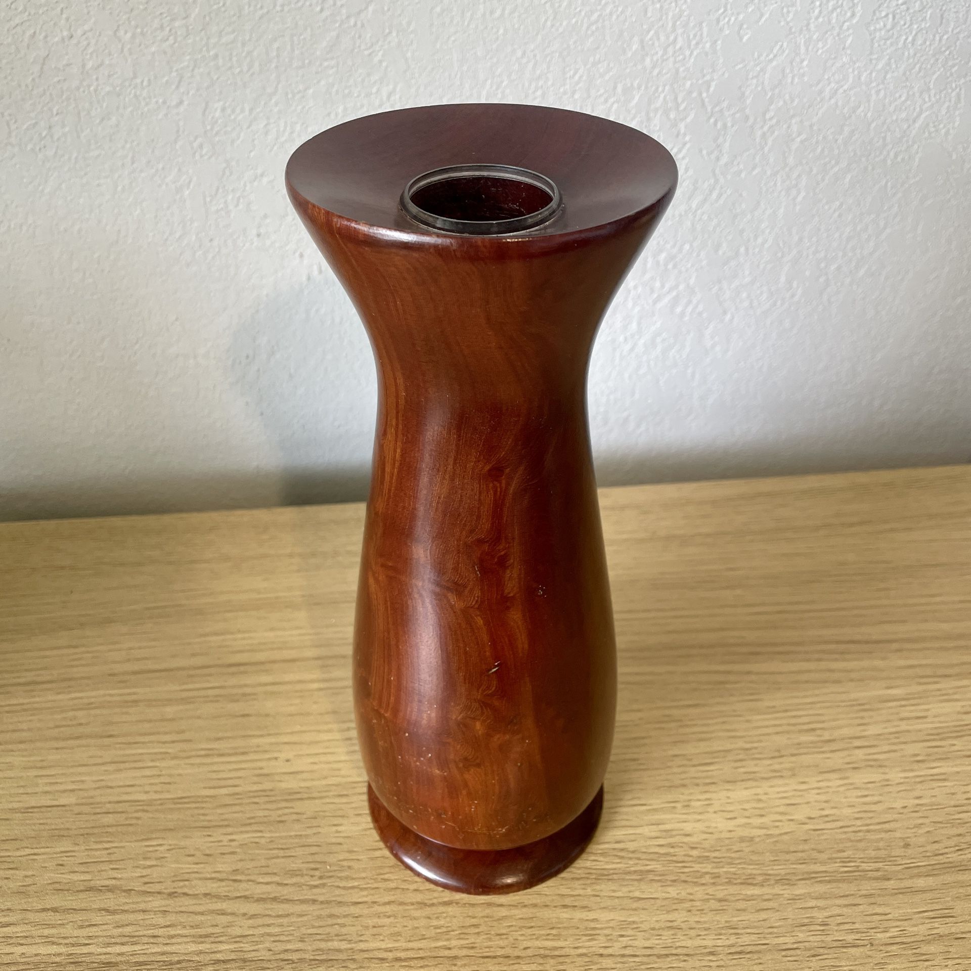 Vintage California Redwood Vase/Candle Holder