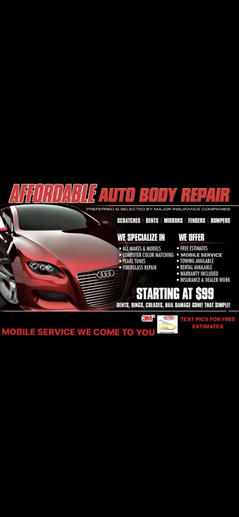 Auto body parts and paint