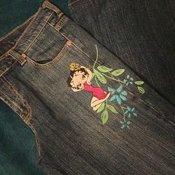 Betty Boop Embroidered Jeans