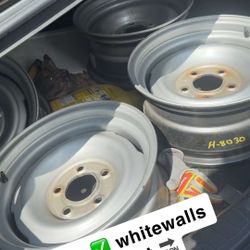 205/75R15 White Wall Tires (Brand New) 15x7 5x5 Steel Wheel