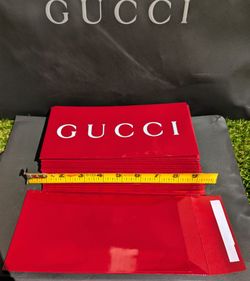 25 NEW Gucci Burgundy Self-Sealing Envelopes ~ 8.5" (L) x 4.25" (W).