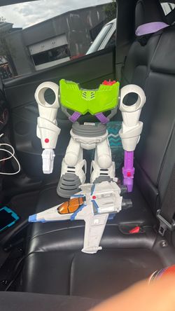 Buzz lightyear robot and shuttle