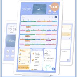 cozyla 15.6'' Digital Calendar Wall Touch Screen Support Any Android Tablet Google Play Apps to Do List Notepad Chore Chart for Kids Meal Planner Wall