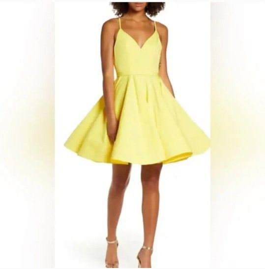 Yellow Spaghetti Strap Dress