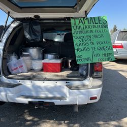 Tamales and yard sale