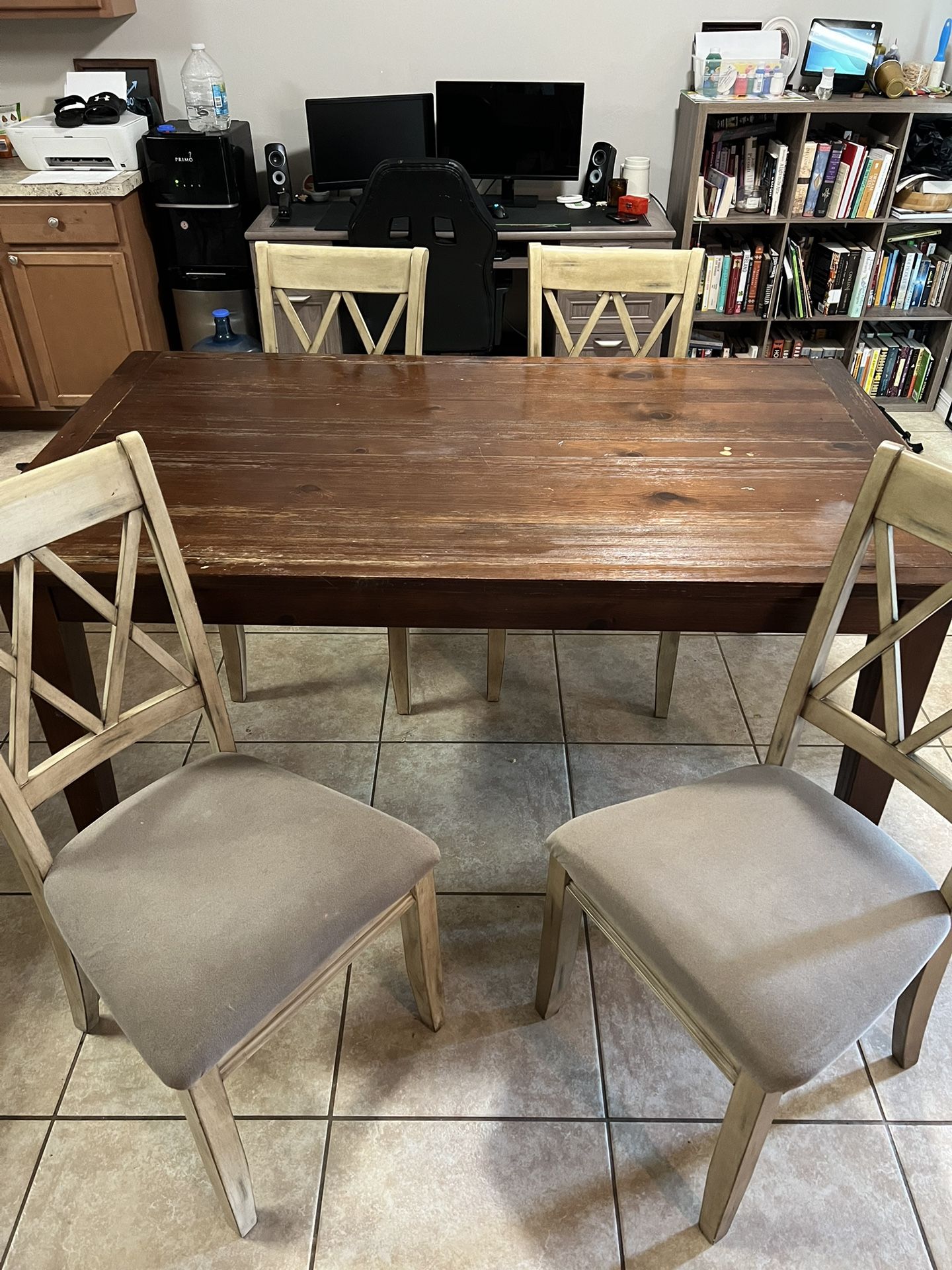 Rustic Kitchen Table And 4 Chairs