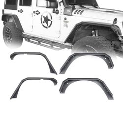 Flat Tube Fender Flares(07-18 Jeep Wrangler JK) - u-Box