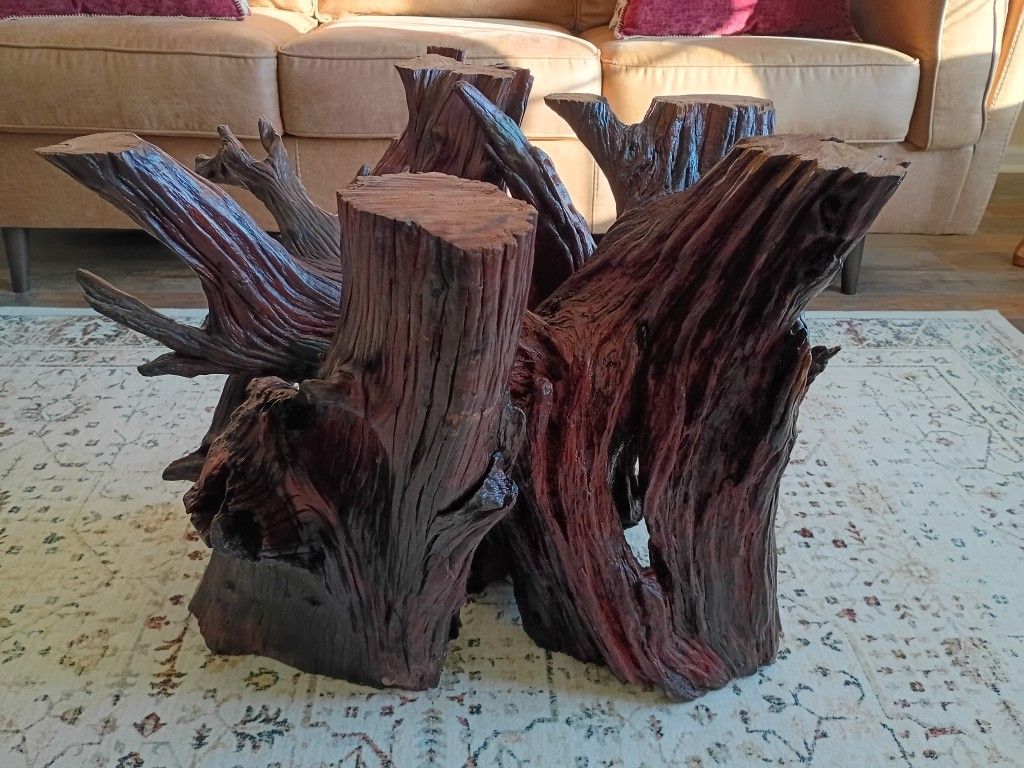 Unique wood table base