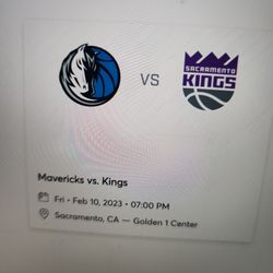 4 Tickets To Kings Vs Mavs This Friday 