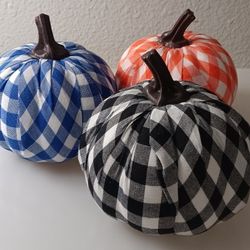Country Fabric Pumpkins Small Home Decor.