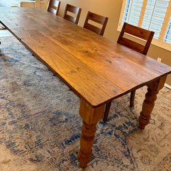 Large Dining Room Table and Chairs 