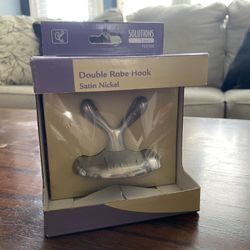 Brushed Nickel- Robe Hook- Brand New 