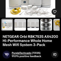 Netgear Orbi AX4200 WiFi 6 Mesh 3pk