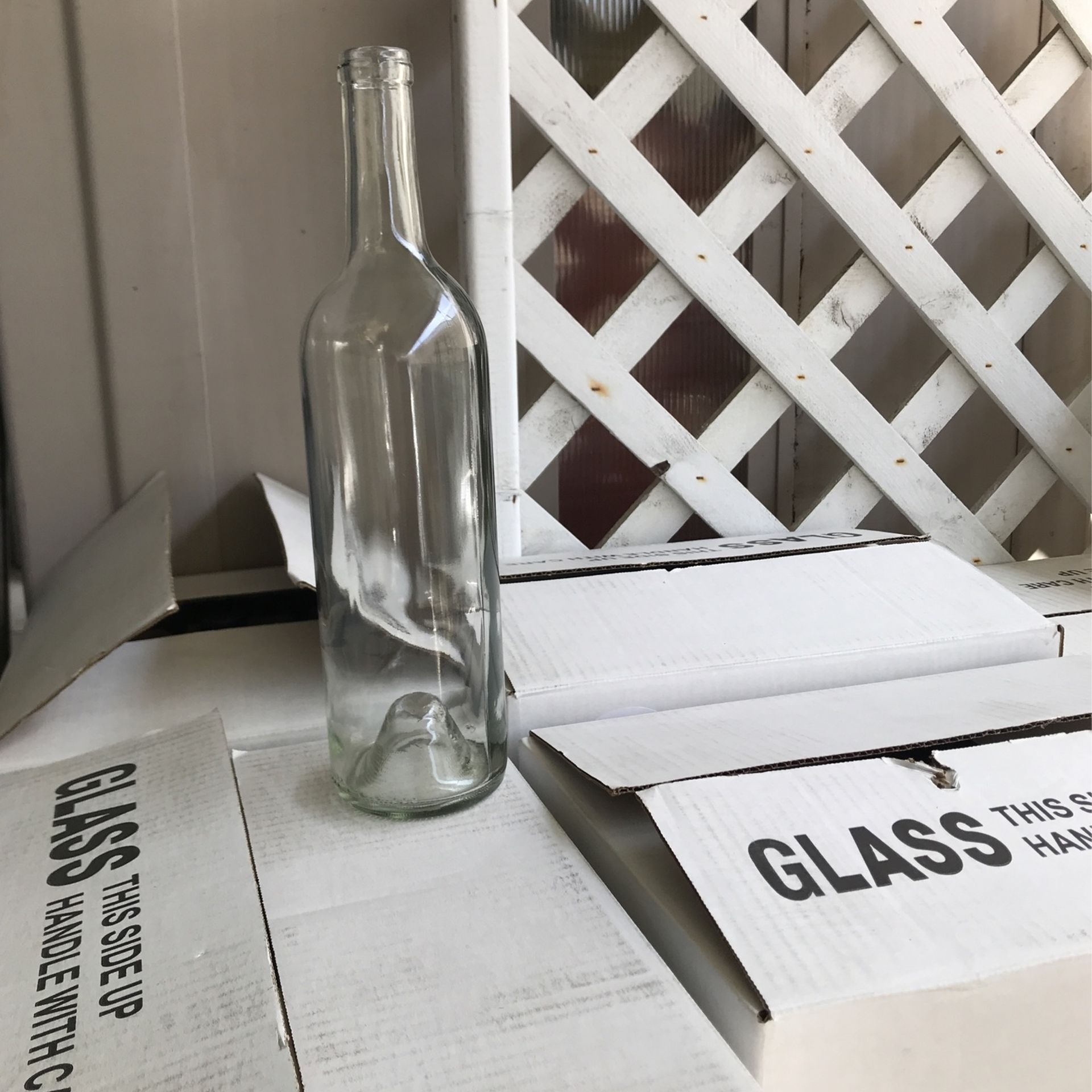 New Glass Wine Bottles 12 Per Case
