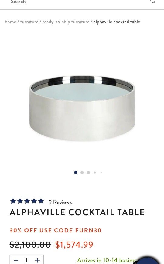 Jonathan Adler Cocktail Table 