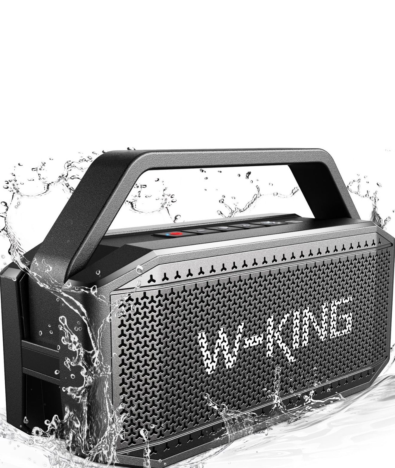W-KING Portable Loud Bluetooth Speaker, 100W Max Waterproof Outdoor Speakers Bluetooth Wireless, IPX6 Party Big Large Speaker Boombox 2 Subwoofer-60W 