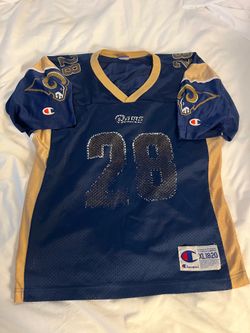 Champion St. Louis Rams #28 NFL Jersey Blue Gold XL Football