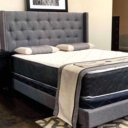 Twin $259/Full $299/Queen $349/King $399/Complete Bed Frame With Mattress Set