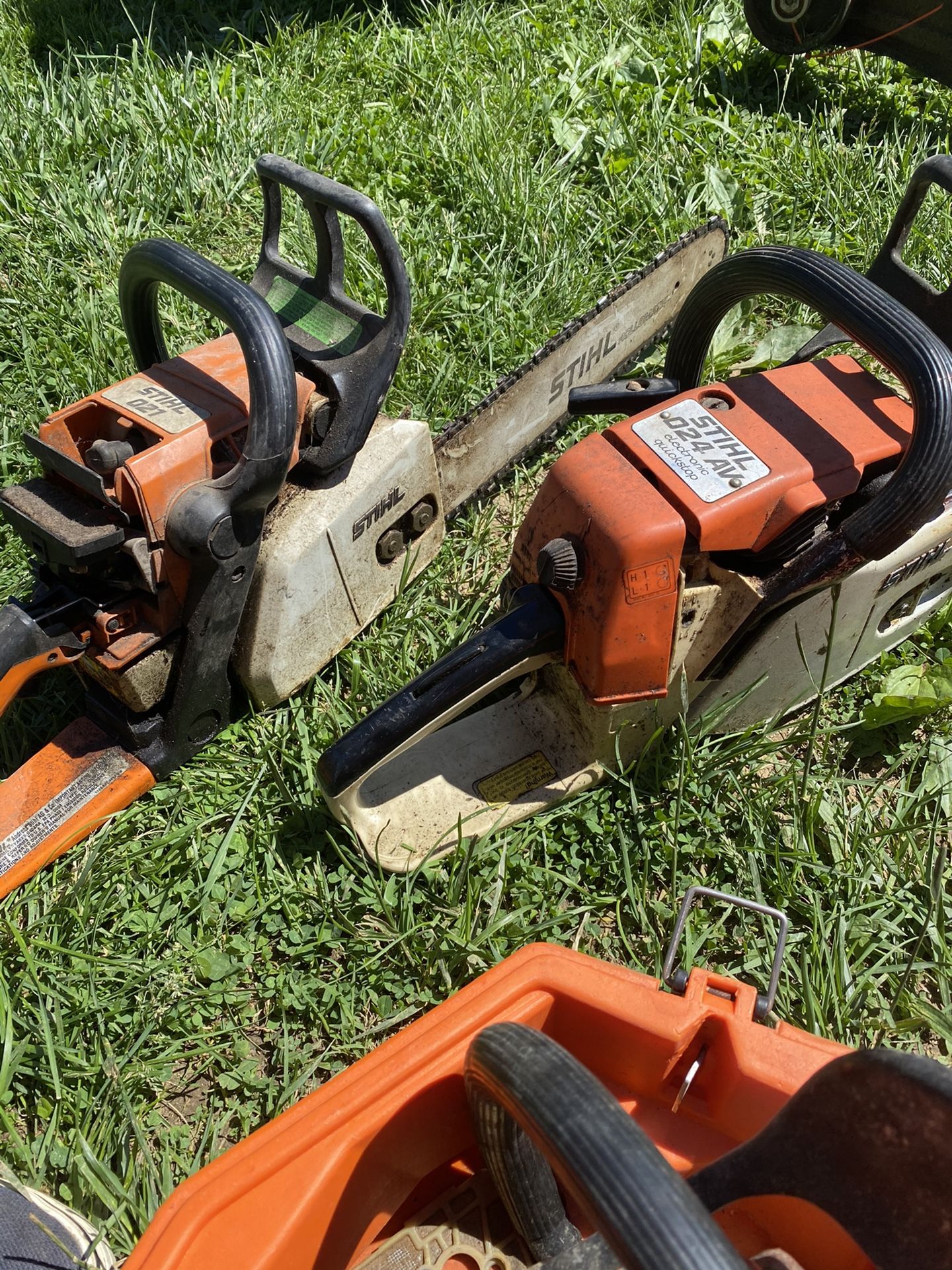 Stihl chainsaws all need work from sitting they will fire on ether but