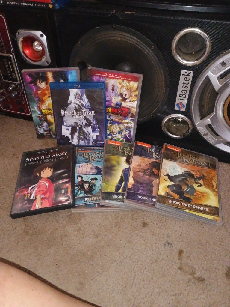 Legend Of Korra ,Dragon Ball Z , Spirited Away , Attack On Titan