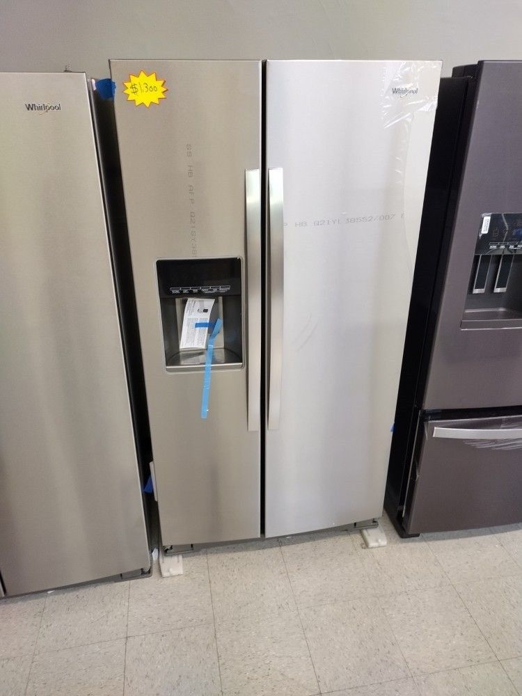 WHIRLPOOL COUNTER DEPTH SIDE BY SIDE REFRIGERATOR OPEN BOX ITEM DM