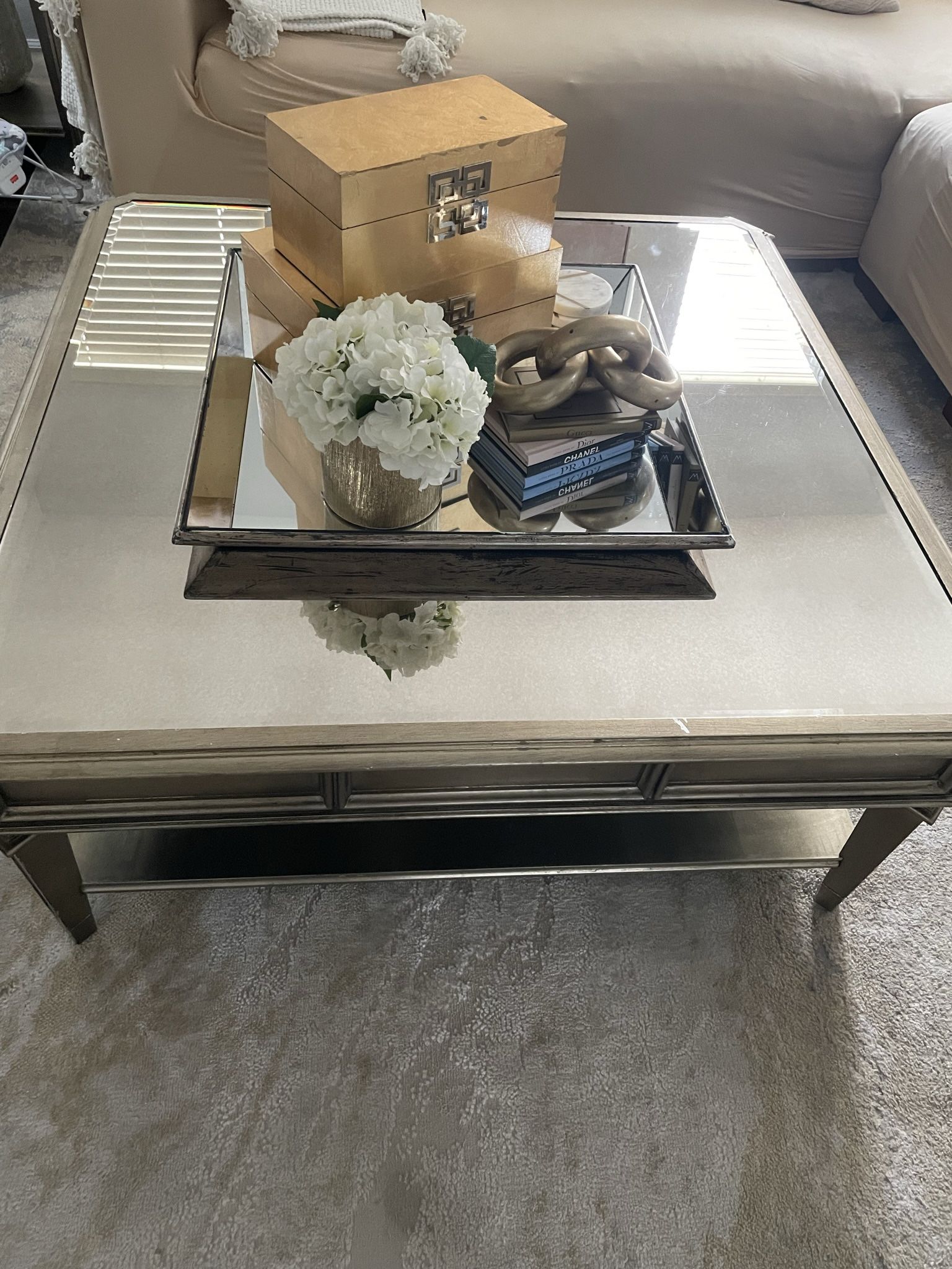 Z Gallerie Mirrored Coffee Table