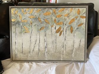 Canvas & Wood Framed Wall Picture 