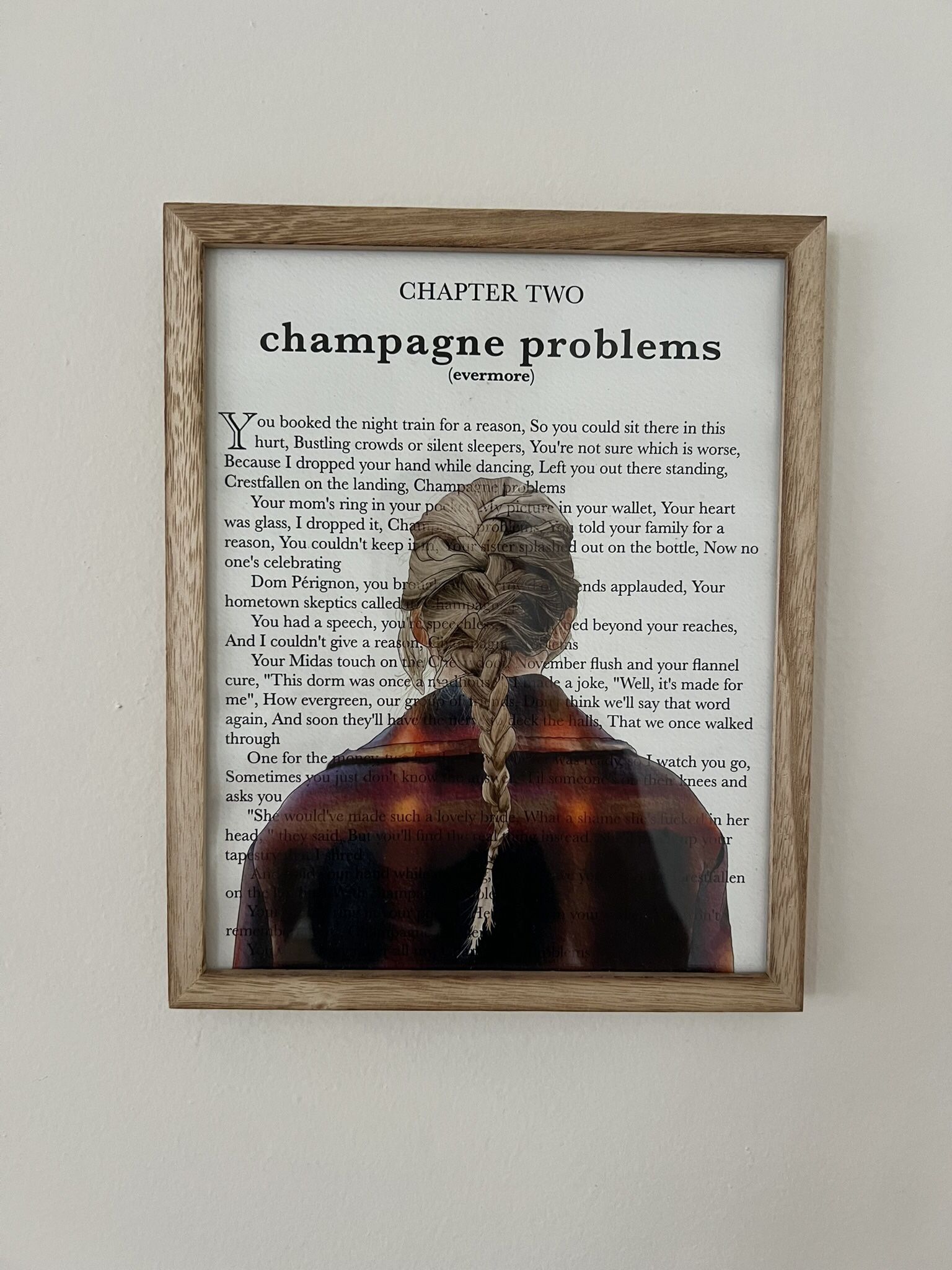 Taylor Swift Champagne Problems Wall Art Frame NEW